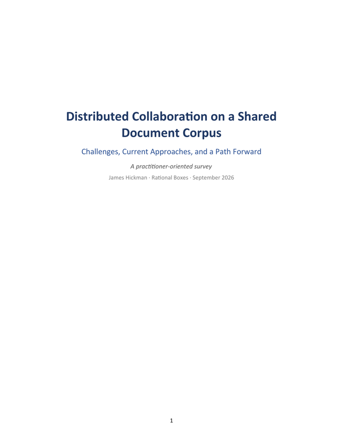 Cover of Distributed Collaboration on a Shared Document Corpus